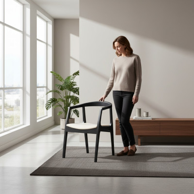 Conjunto de sillas de comedor, sillón, nuevo juego de tapizado de diseño con 6 sillas en grupo