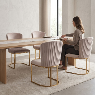 Estilo italiano Conjunto de diseño Sillas tapizadas Sillón Grupo de sillones
