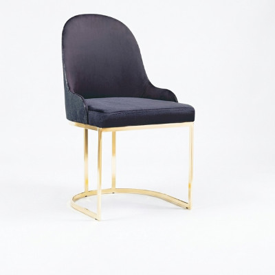 Sillas de comedor de madera Sillón de lujo Azul Sillón Sala de estar