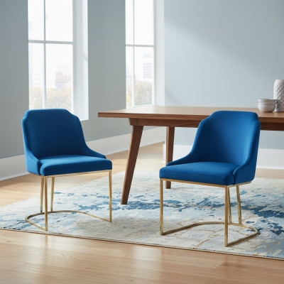 Diseño conjunto de sillas Grupo Tapizado Textil 8 sillas Muebles Lujo Conjunto