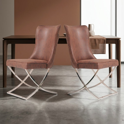 Conjunto de sillas de comedor diseño gastronómico 2 sillas grupo tapizado