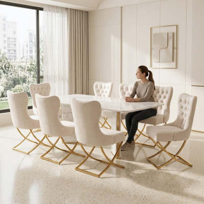 Juego de sillas de comedor, conjunto de sillas, grupo completo de comedor, 8 piezas.