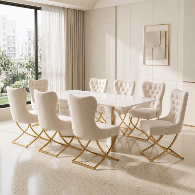 Juego de sillas de comedor, conjunto de sillas, grupo completo de comedor, 8 piezas.