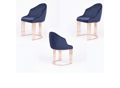 Diseñador de sillón con respaldo, asiento de lujo para el comedor, 2 sillas tapizadas en tela.