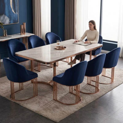 Conjunto sillón salón cocina 8x diseño acolchado asientos sillas silla conjunto