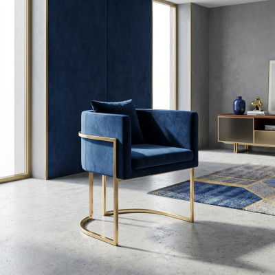 Sillas de comedor Sillón Salón de televisión Asiento Sillón de respaldo Muebles de madera Lujo