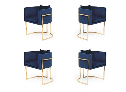 Silla 4x Silla tapizada Salón de televisión Conjunto de club de salón Asiento Sillón Ess