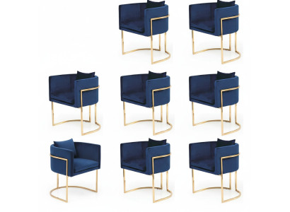Comedor Silla Sillas Asiento Moderno Madera Maciza Conjunto 8x Lujo Restaurante