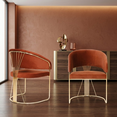 Comedor de acero inoxidable 1x Silla Silla de cuero Diseño Silla Tapizada Asiento Respaldo