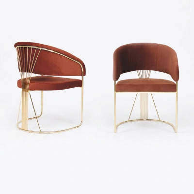 Comedor de acero inoxidable 1x Silla Silla de cuero Diseño Silla Tapizada Asiento Respaldo