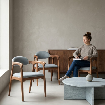 Conjunto de sillas de comedor 2X estilo italiano muebles de lujo.