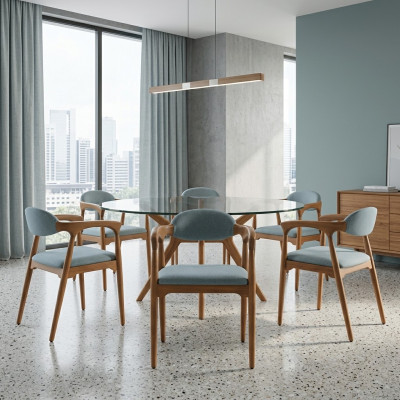 Juego de comedor 4 sillas Set sillas respaldo mesa comedor conjunto muebles grupo
