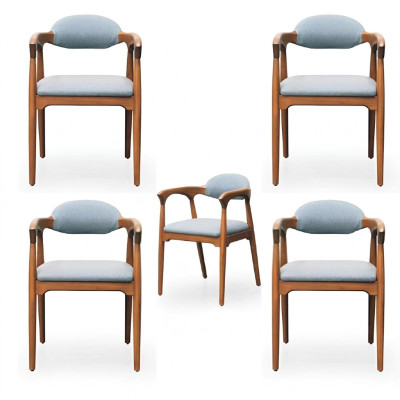Juego de comedor 4 sillas Set sillas respaldo mesa comedor conjunto muebles grupo