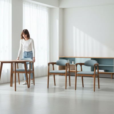 Grupo de muebles de comedor, juego de 6 sillas de comedor.