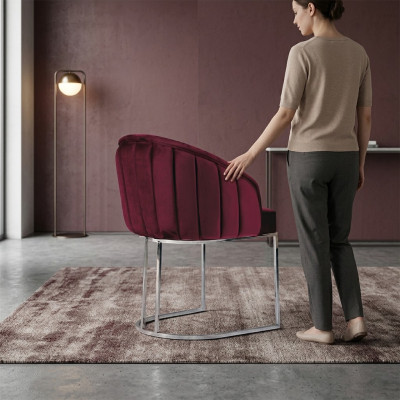 Silla moderna 1x comedor sillón lounge silla tapizada textil