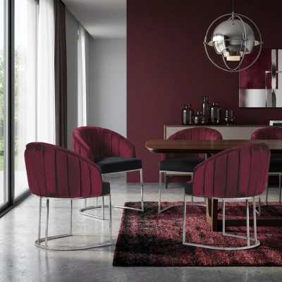 Comedor 4 sillas diseño acolchadas sillones conjunto sillón lounge.