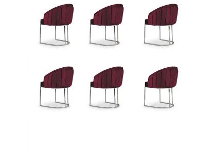 Conjunto de 6 sillas tapizadas de tela para hotel, nuevo juego de sillas.