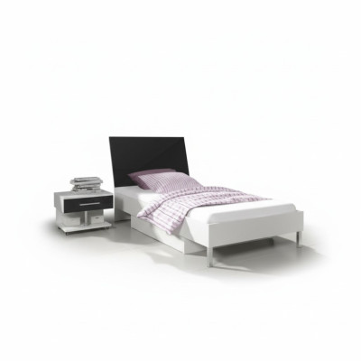 Conjunto de 2 piezas para habitación infantil Cama alta Armario Lacado juvenil Muebles nuevos