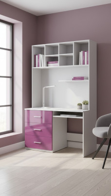Escritorio de alto brillo morado mesa oficina habitación infantil juvenil mesas nuevas