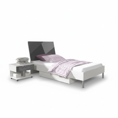 Cama + mesita de noche - Juego de muebles de dormitorio infantil cama 2 piezas.