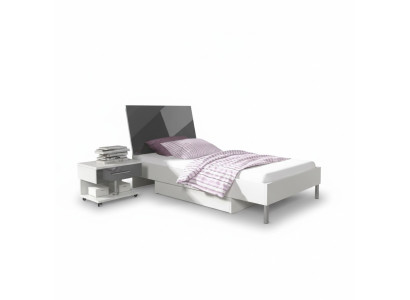 Cama + mesita de noche - Juego de muebles de dormitorio infantil cama 2 piezas.