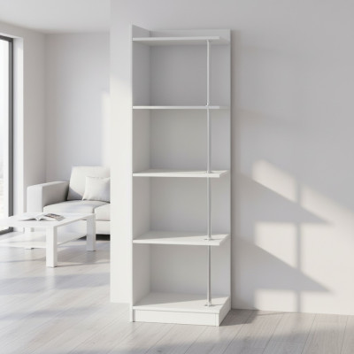 Estantería esquinera de madera blanca para habitación infantil juvenil