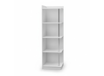 Estantería esquinera de madera blanca para habitación infantil juvenil