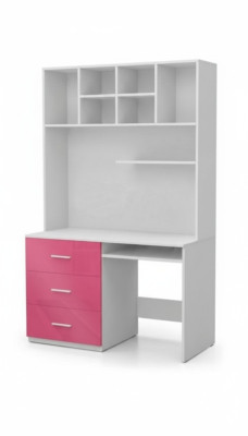 Escritorio de alto brillo rosa para habitación de niños, habitación juvenil, mesas para niñas, nuevo.