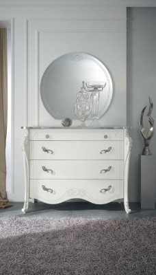 Cómoda blanca estilo de madera muebles cómodas nuevos diseño de muebles italiano MobilPiu