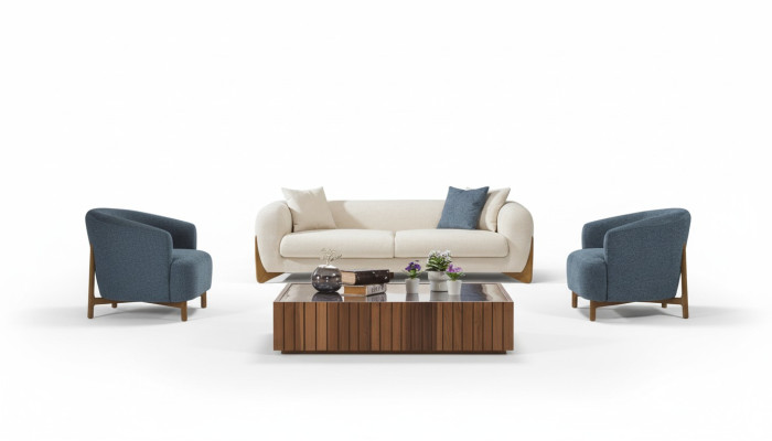 Estilo italiano Conjunto de sofás Muebles de sofá 3+3+1 asientos
