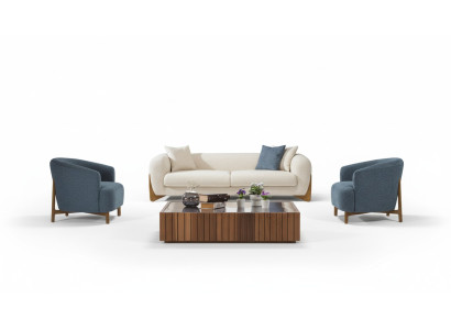 Estilo italiano Conjunto de sofás Muebles de sofá 3+3+1 asientos