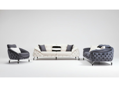 Sofá Chesterfield verde de tela, sofá, muebles de lujo, sofás, sofás