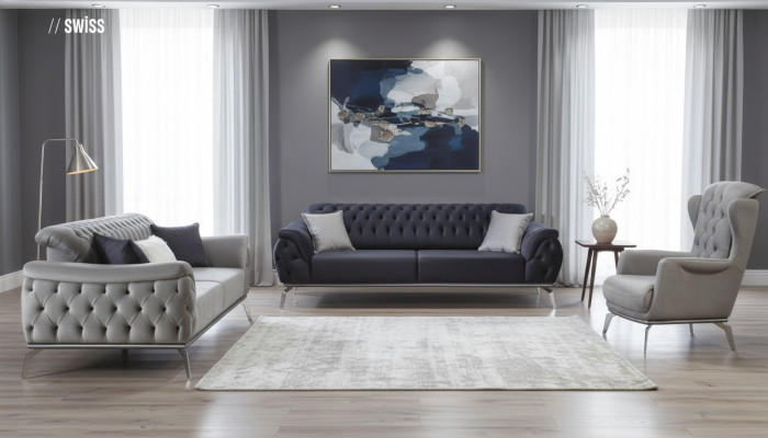 Sillón de 1 plaza Blanco Sillón de lujo Diseño elegante Mueble estilo italiano