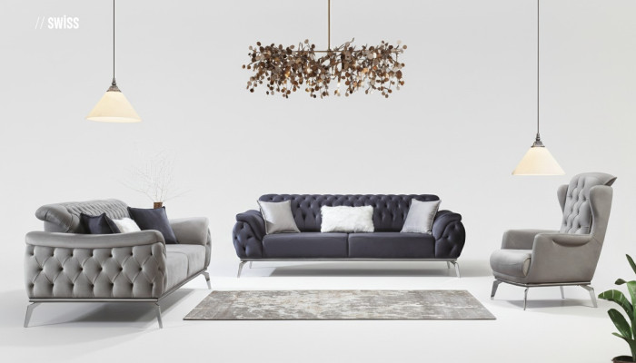 Sillón de 1 plaza Blanco Sillón de lujo Diseño elegante Mueble estilo italiano