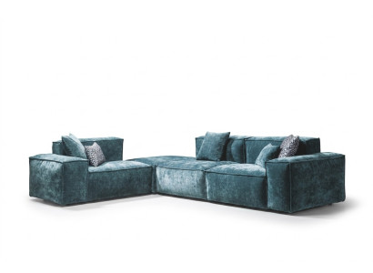 Sofá esquinero en forma de L, sala de estar azul, diseño de sofá muebles sofá couch.