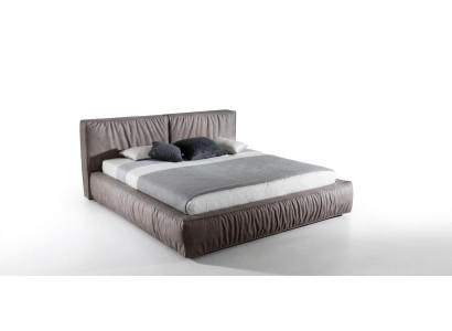 Cama marrón dormitorio madera muebles textil estilo clásico Art déco.