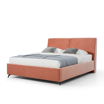 Cama rosa dormitorio muebles de madera textil hotel camas estilo Art déco.