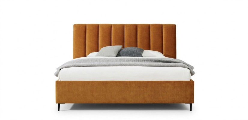 Cama Naranja Dormitorio Tapicería Muebles Textiles Estilo Moderno Camas