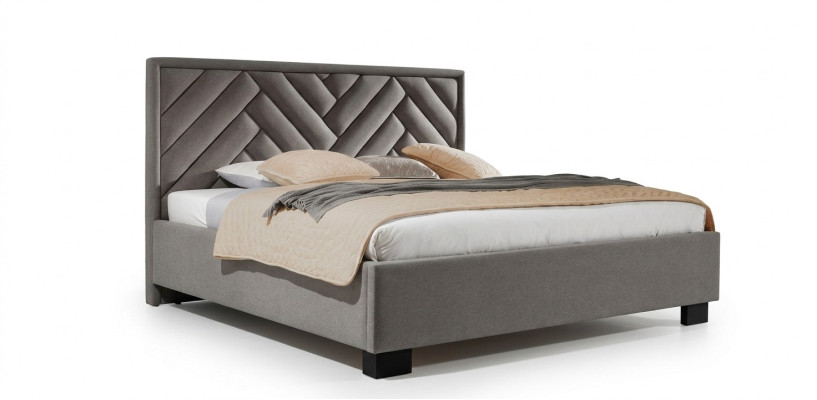 Cama tapizada Muebles de dormitorio Camas marrón topo 200x200cm Terciopelo