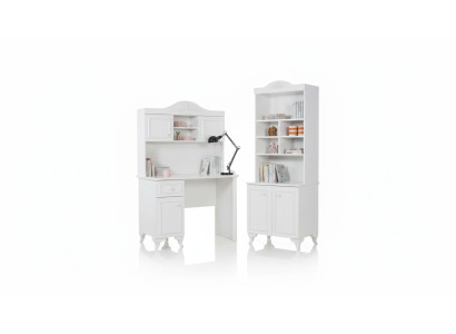 Set de habitación infantil Blanco Elegante diseño de escritorio Librería Muebles de madera Nuevo