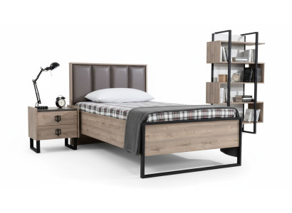 Loft mesita de noche marrón Diseño moderno Mesa auxiliar Mesa Dormitorio Mesas Nueva