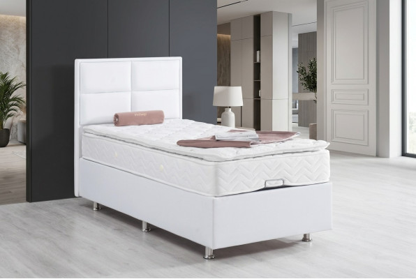 Cama boxspring camas individuales muebles camas 120x200cm con colchón doble.
