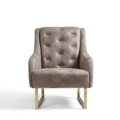 Sillón de tela de lujo para sala de estar, diseño de muebles sillas Chesterfield modernas.