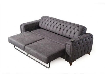 Sofá de tres plazas Sofás de 3 plazas Sillón Tela Sofá Muebles Textil Color Gris