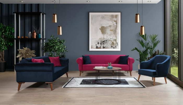 Conjunto de sofás 3+3+1 asiento Sofá de diseño Tapizado Sofá Moderno 3 piezas