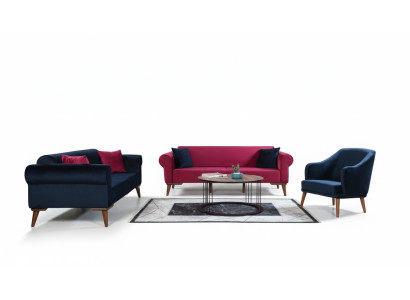 Conjunto de sofás 3+3+1 asiento Sofá de diseño Tapizado Sofá Moderno 3 piezas