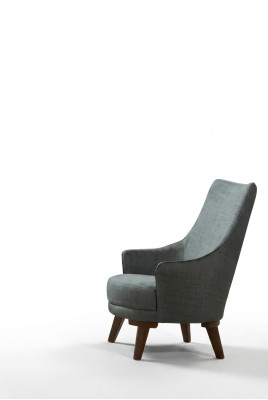Sillón moderno de diseño de una plaza para sala de estar, tapizado de muebles.
