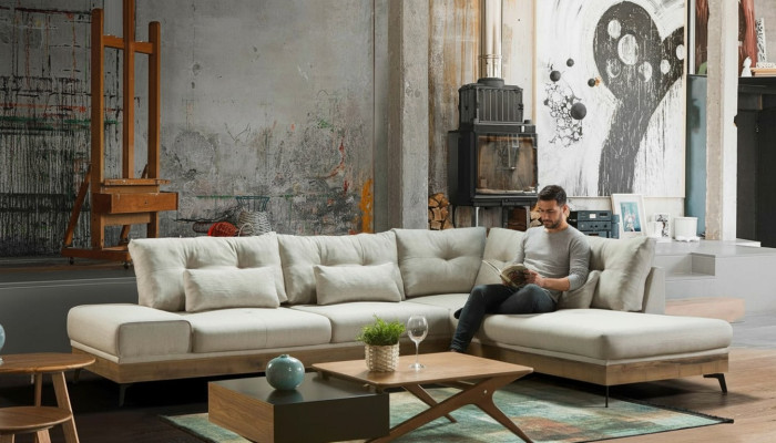 Sofá esquinero de madera sofá de esquina sofás en forma de L