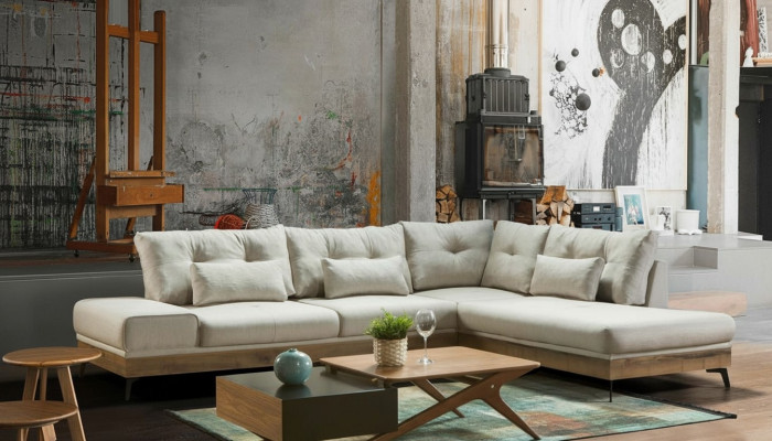 Sofá esquinero de madera sofá de esquina sofás en forma de L