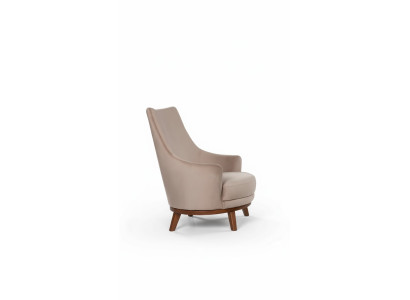 Sillón tapizado Muebles Sala de estar Individual Relax Tela Salón Sillón reclinable Beige